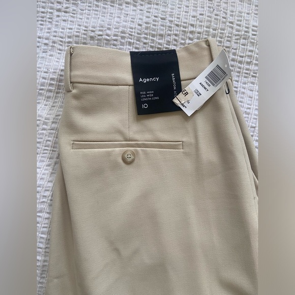 **SOLD ** Babaton Agency Wool Pant Cream NWT (Size 10) - Picture 10 of 11